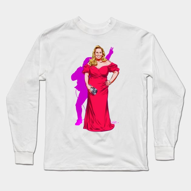 Rebel Wilson - An illustration by Paul Cemmick Long Sleeve T-Shirt by PLAYDIGITAL2020